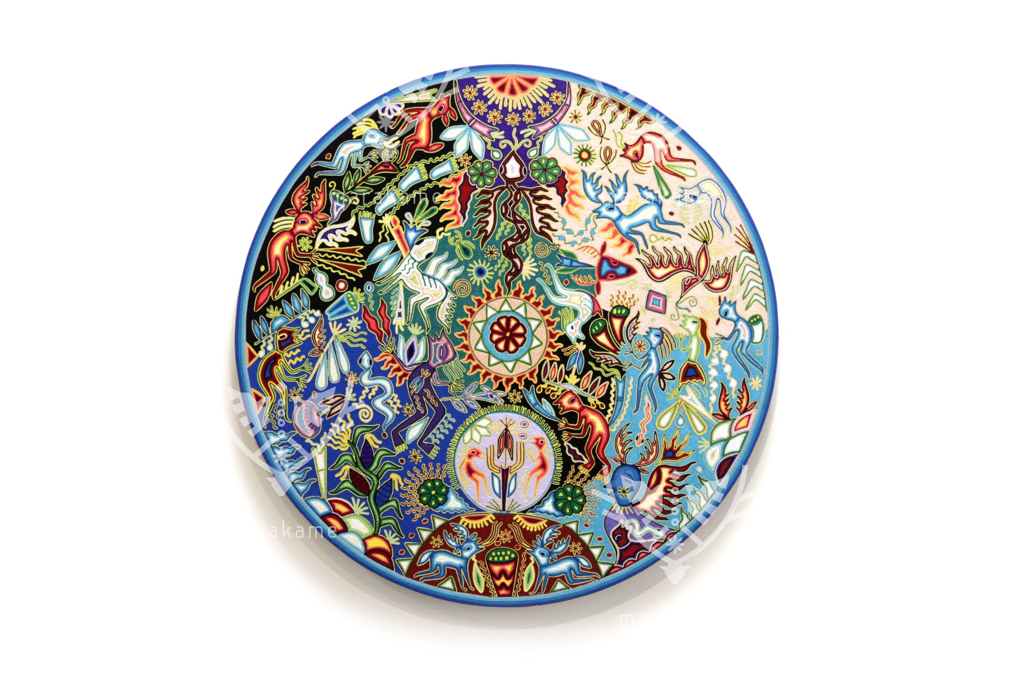 Nierika de Estambre Círculo Huichol - El camino del venado al nierika - 120 cm. - 2025