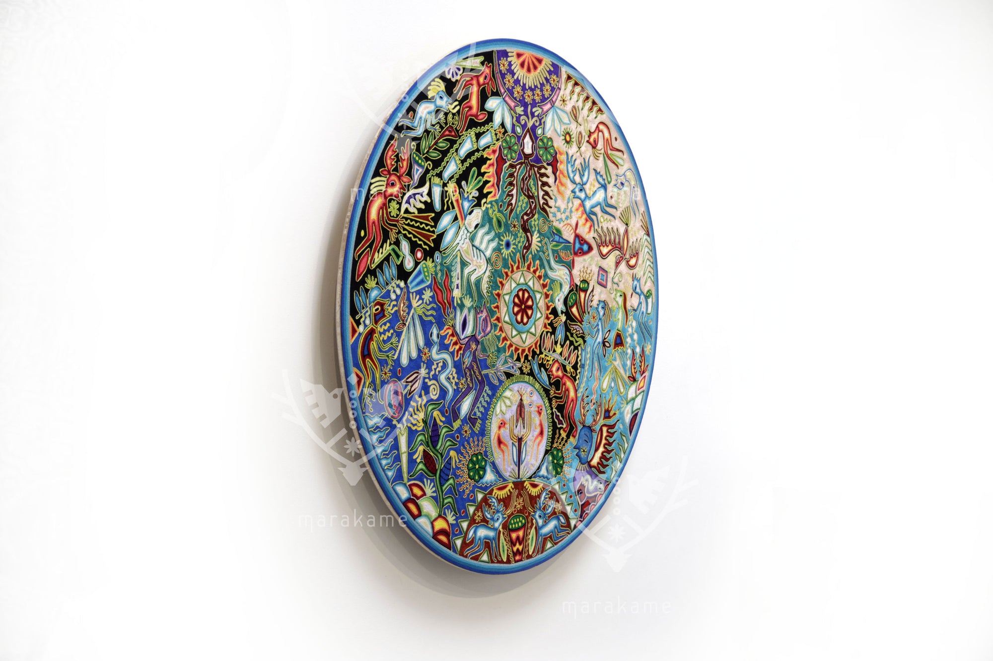 Nierika de Estambre Círculo Huichol - El camino del venado al nierika - 120 cm. - 2025