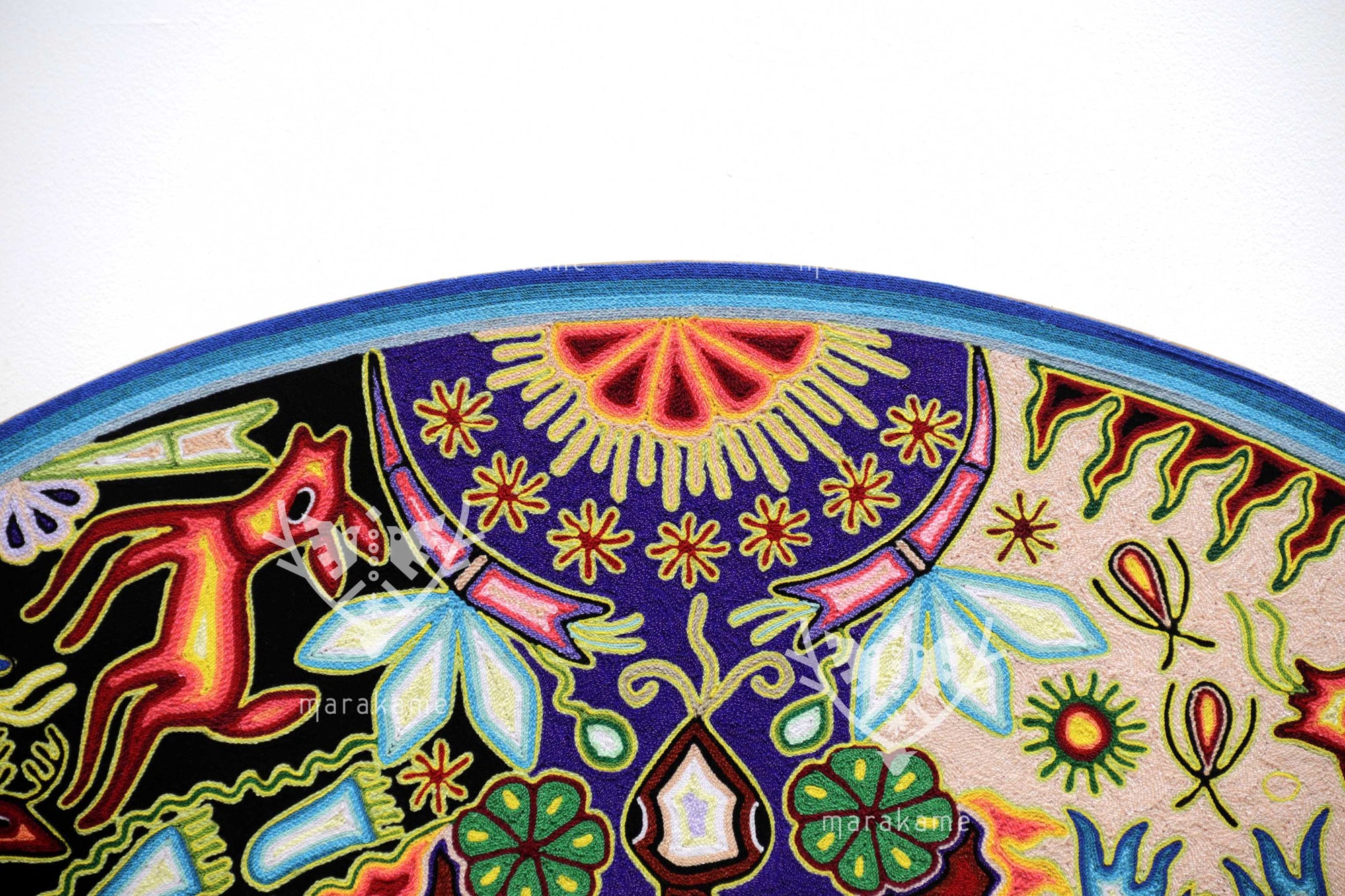 Nierika de Estambre Círculo Huichol - El camino del venado al nierika - 120 cm. - 2025