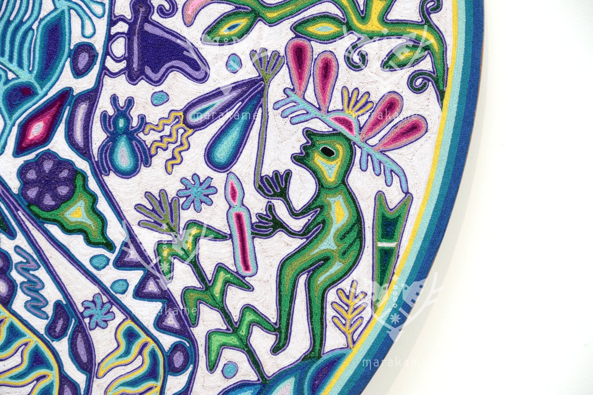 Nierika de Estambre Circulo Huichol - Maxa Macho - 100 cm