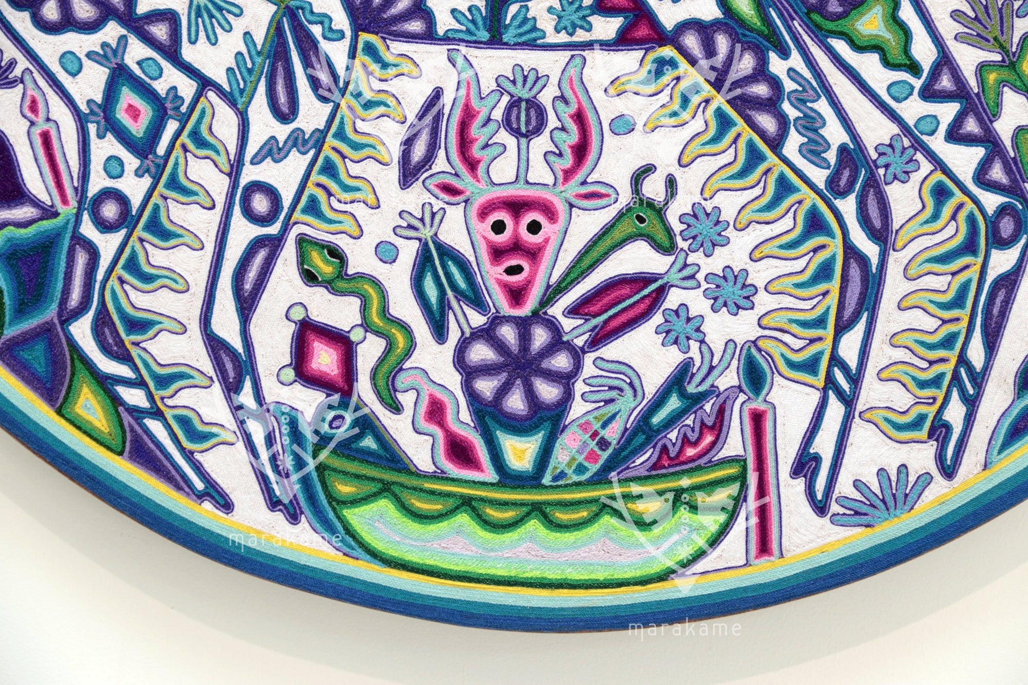 Nierika de Estambre Circulo Huichol - Maxa Macho - 100 cm