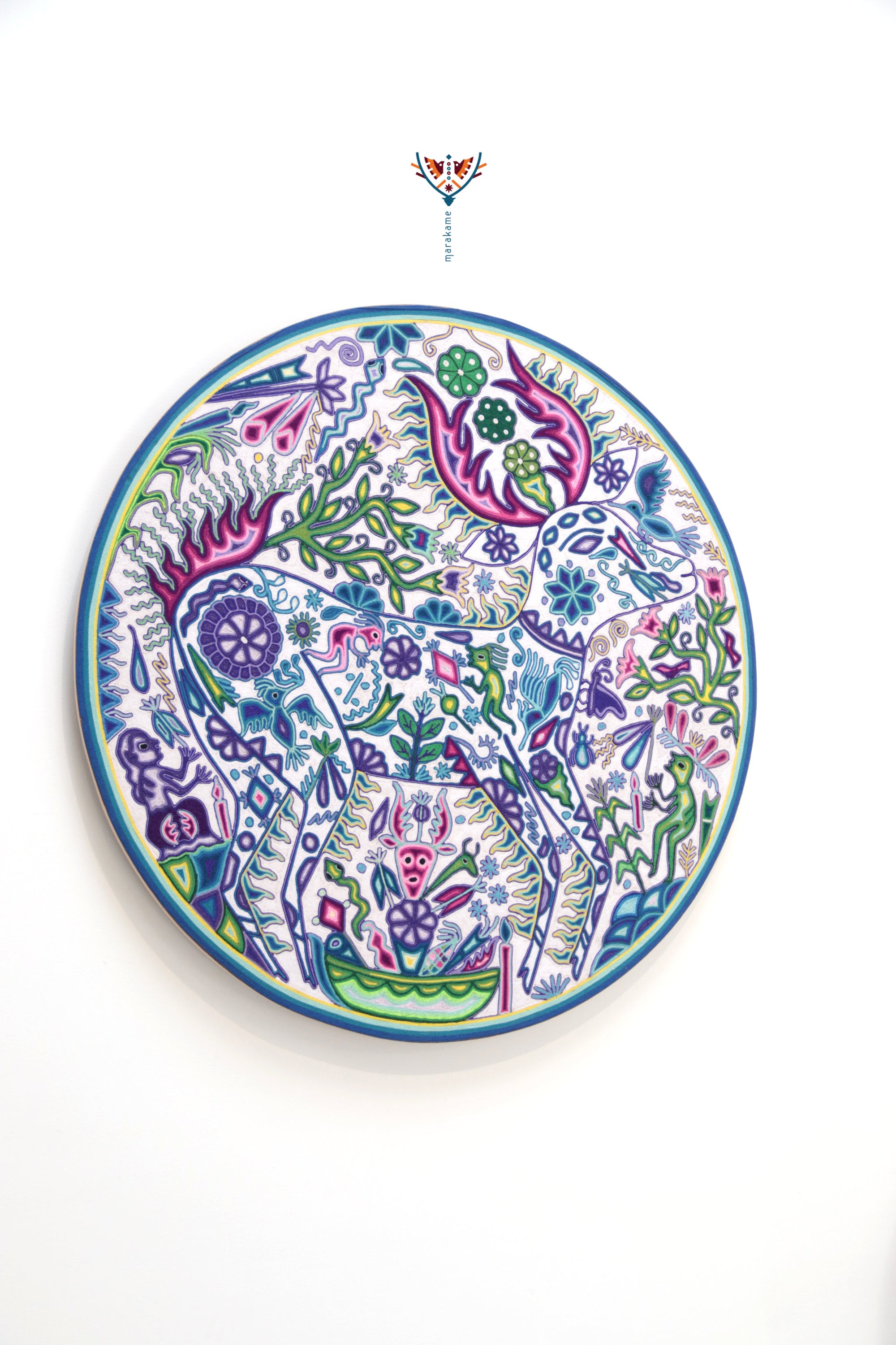 Nierika de Estambre Circulo Huichol - Maxa Macho - 100 cm
