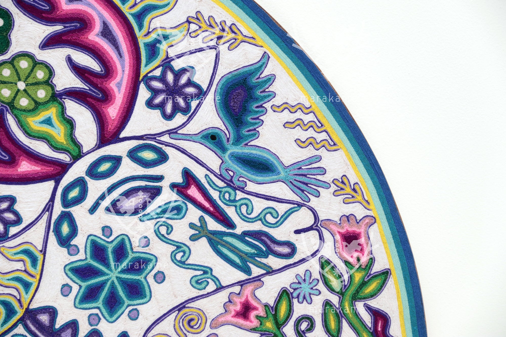 Nierika de Estambre Circulo Huichol - Maxa Macho - 100 cm