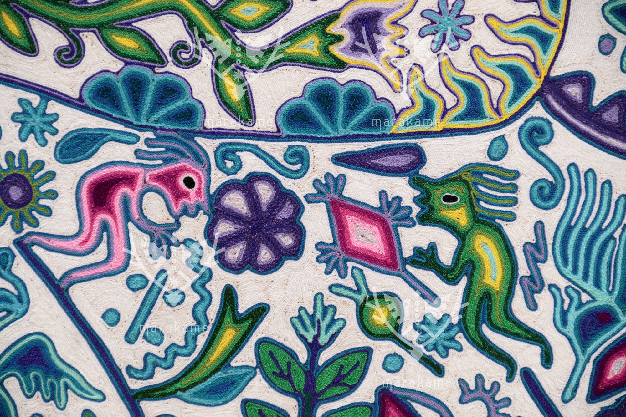Nierika de Estambre Circulo Huichol - Maxa Macho - 100 cm