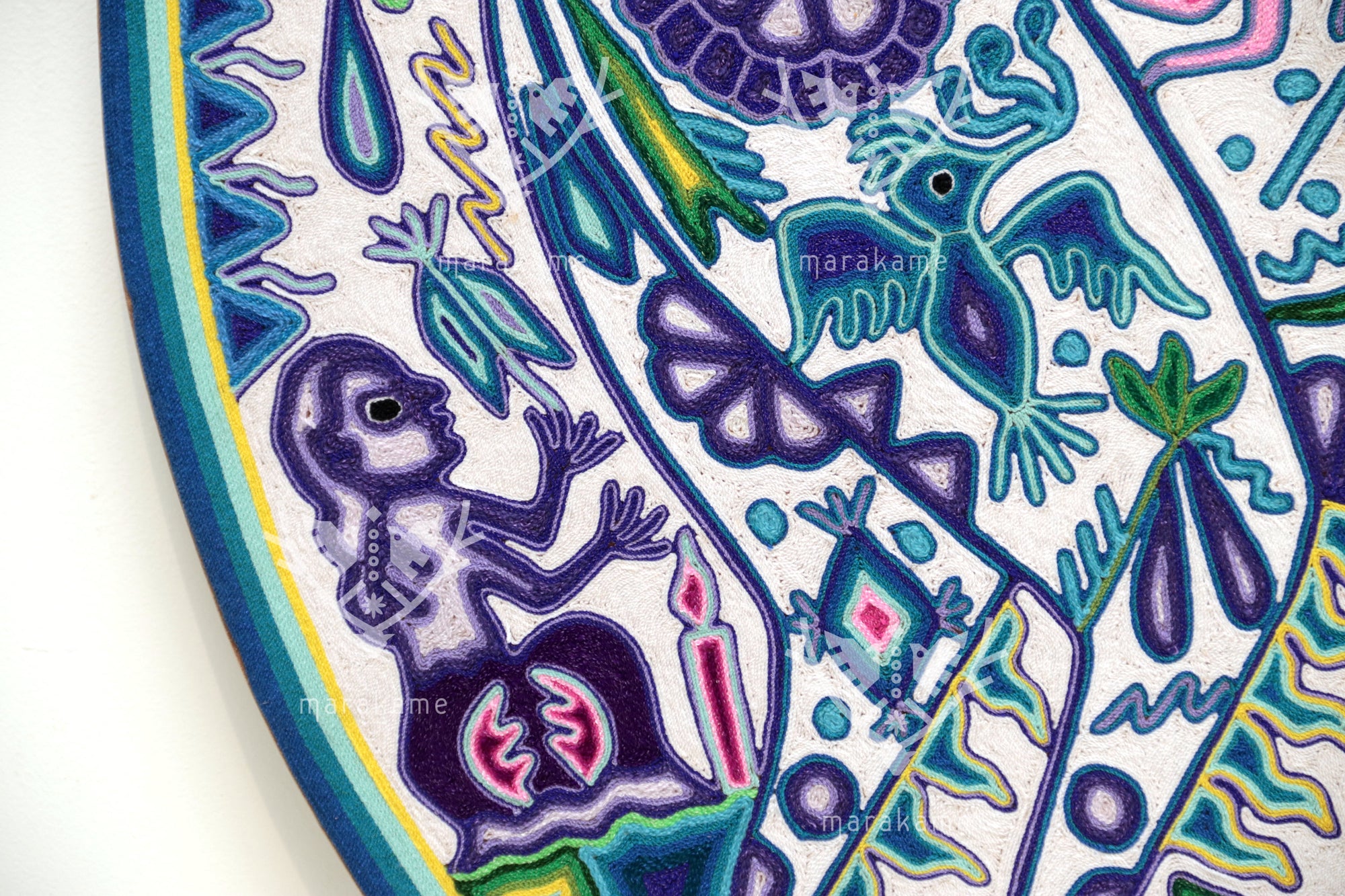 Nierika de Estambre Circulo Huichol - Maxa Macho - 100 cm