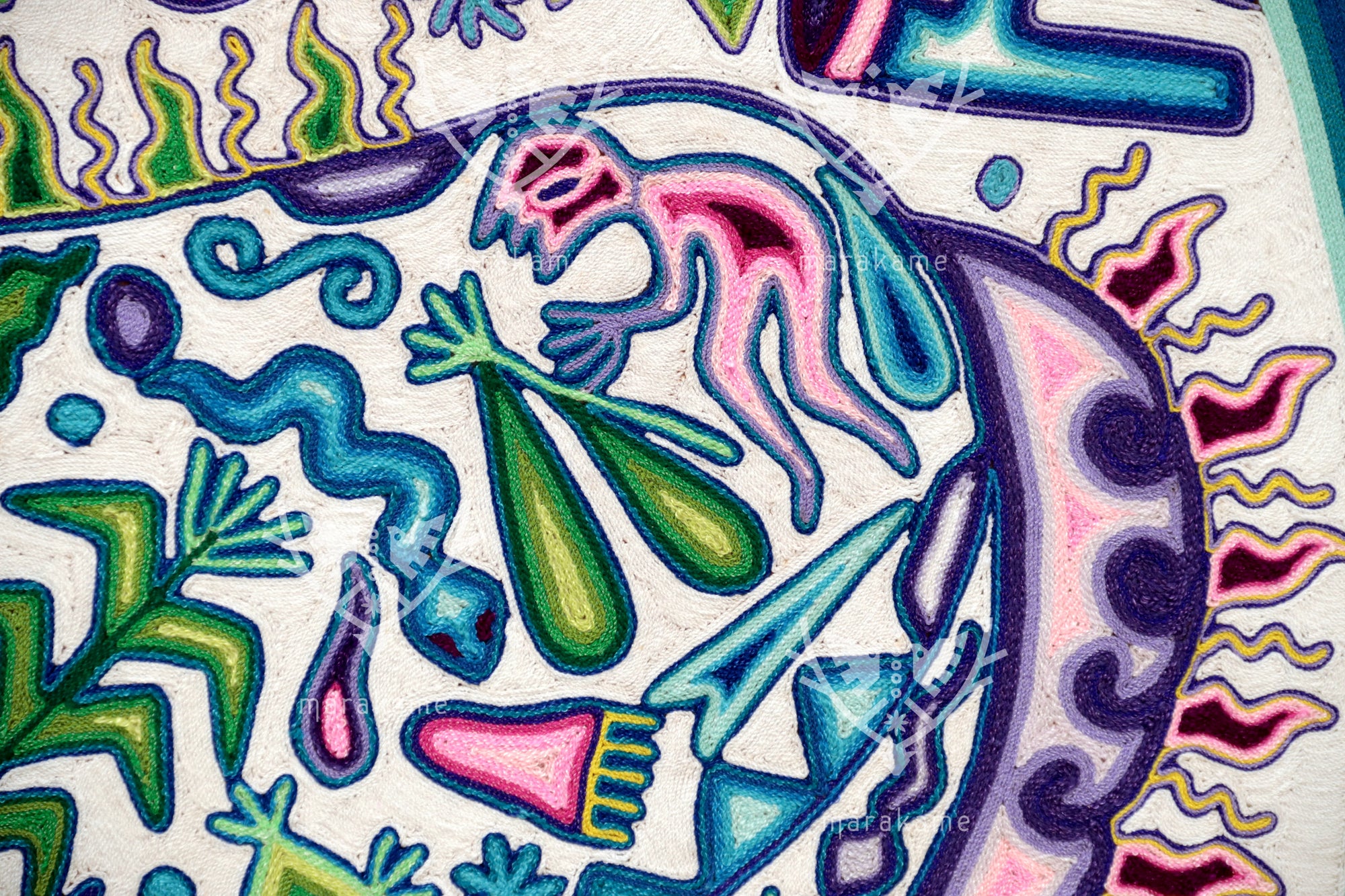 Nierika de Estambre Circulo Huichol - Maxa Hembra - 100 cm.