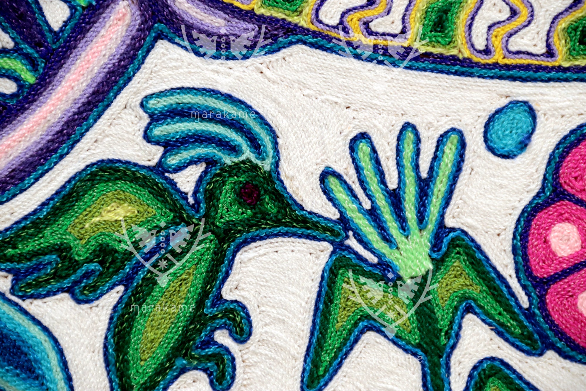 Nierika de Estambre Circulo Huichol - Maxa Hembra - 100 cm.