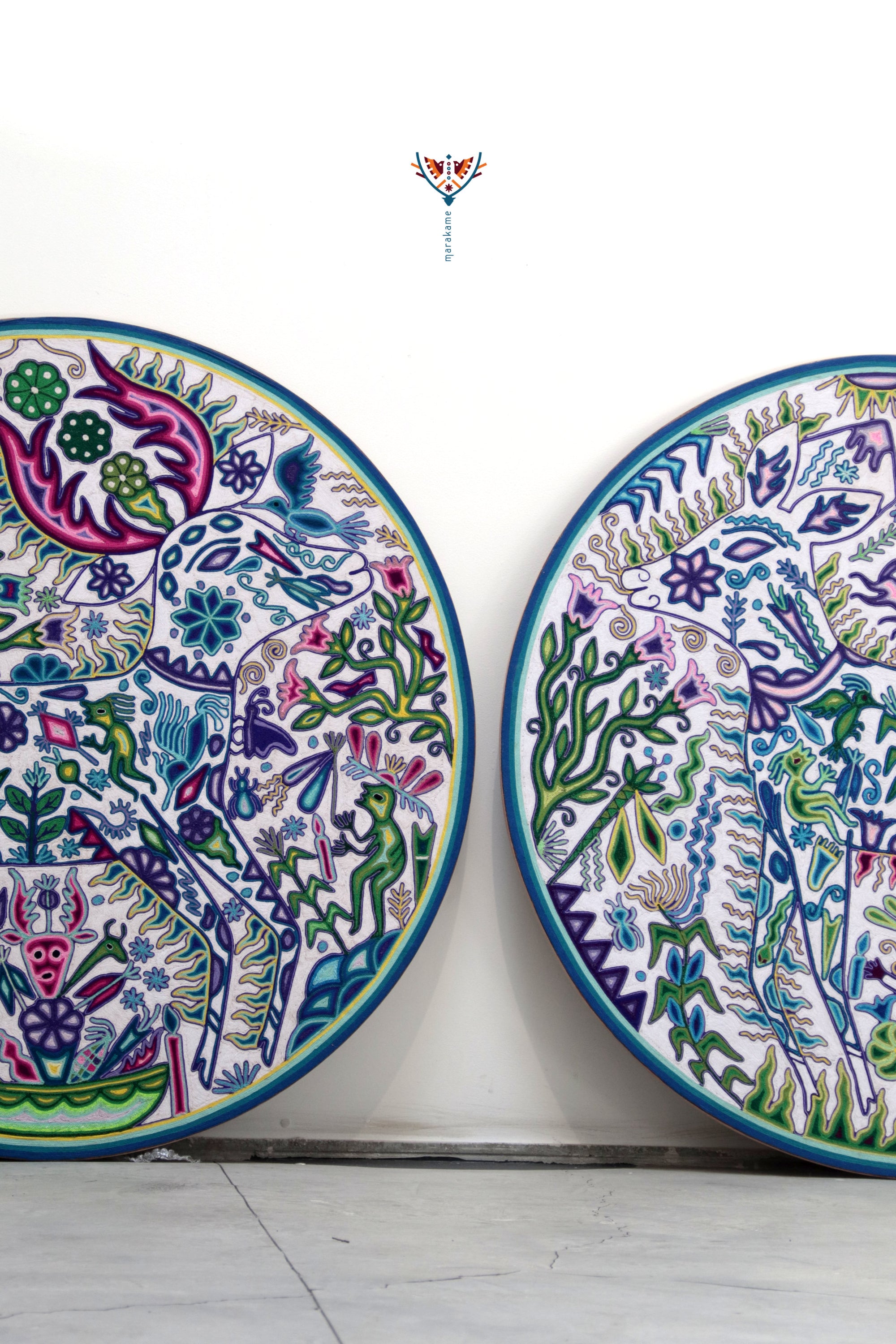 Nierika de Estambre Circulo Huichol - Maxa Hembra - 100 cm.