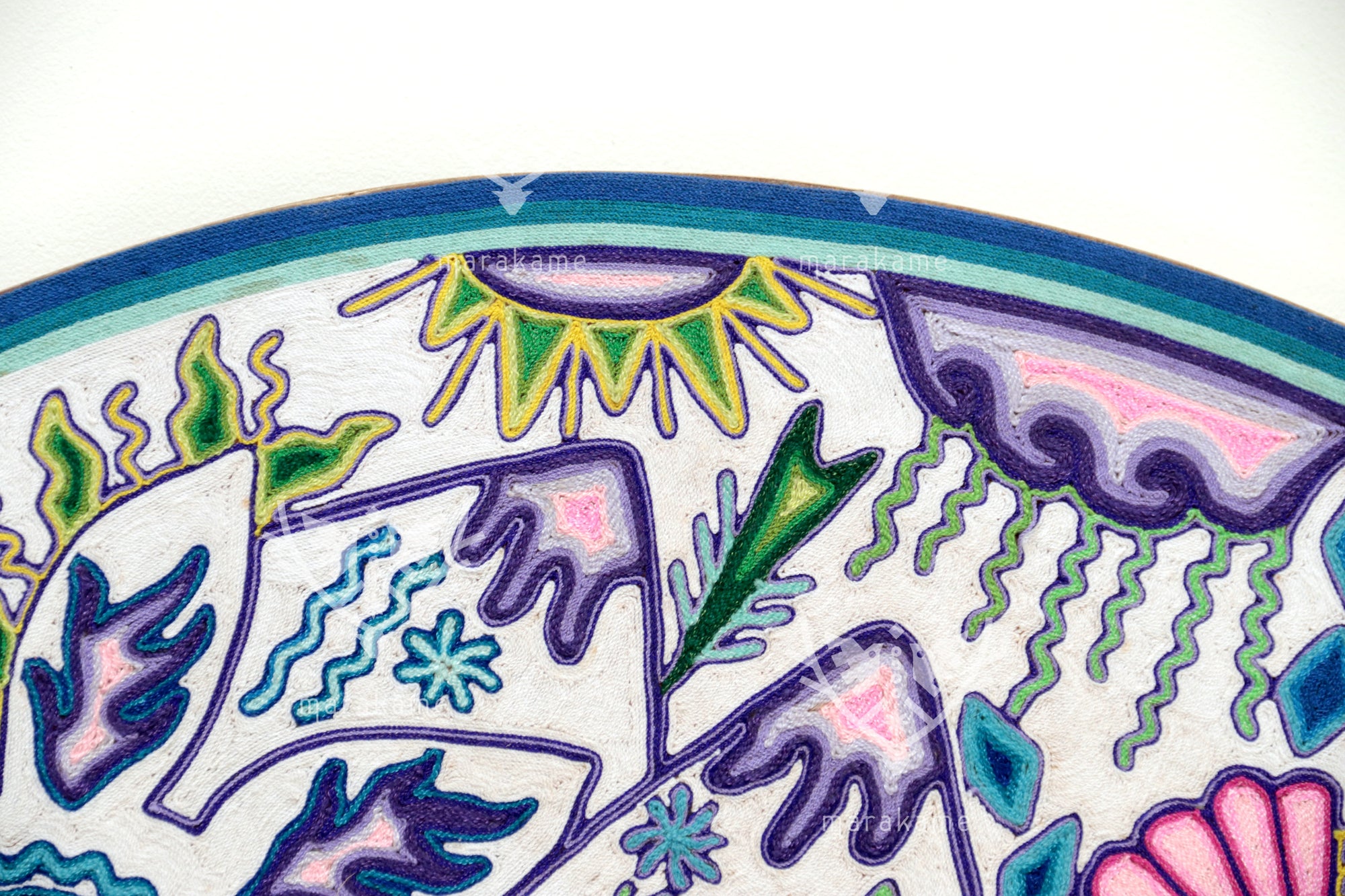 Nierika de Estambre Circulo Huichol - Maxa Hembra - 100 cm.