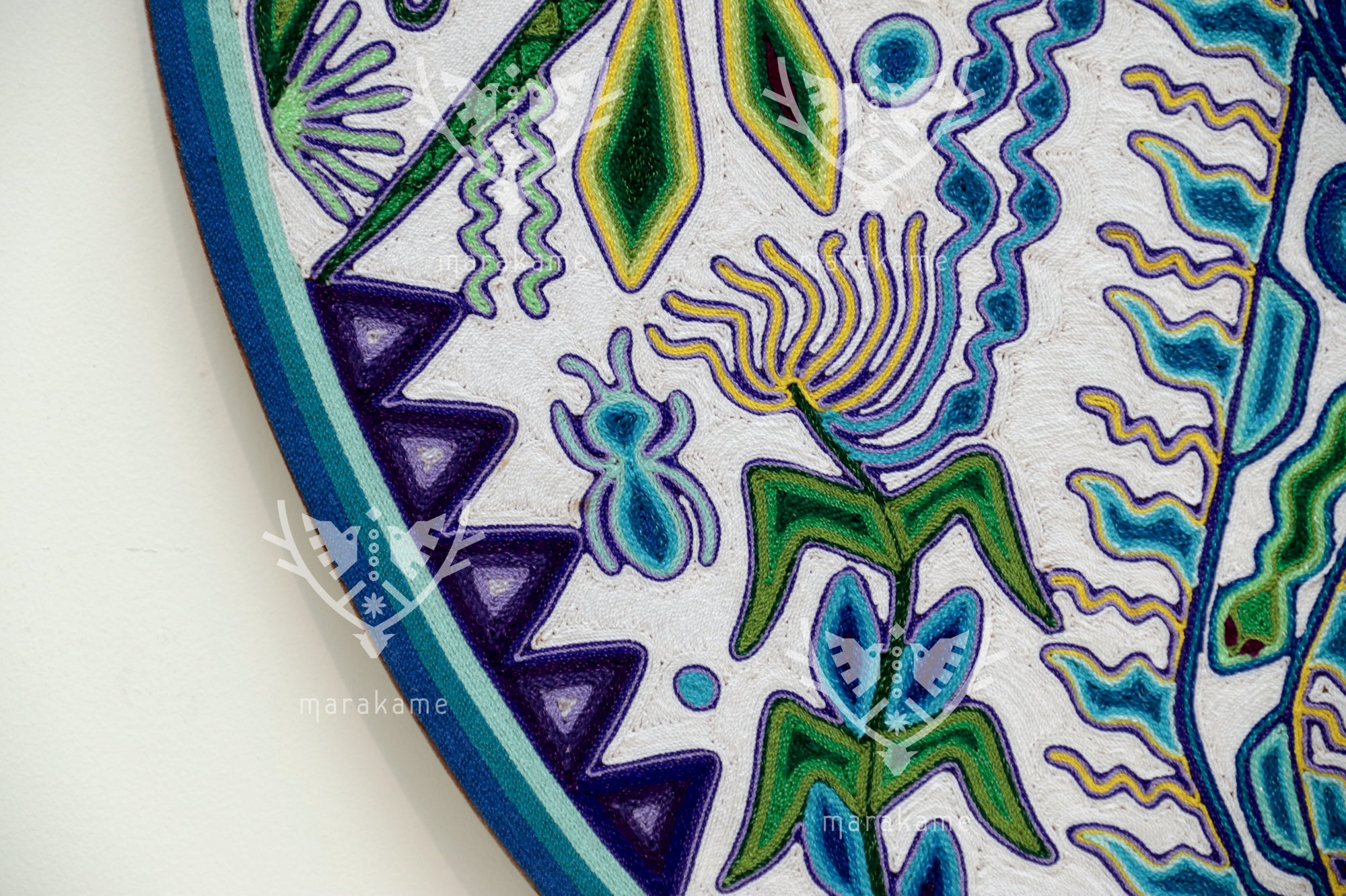 Nierika de Estambre Circulo Huichol - Maxa Hembra - 100 cm.