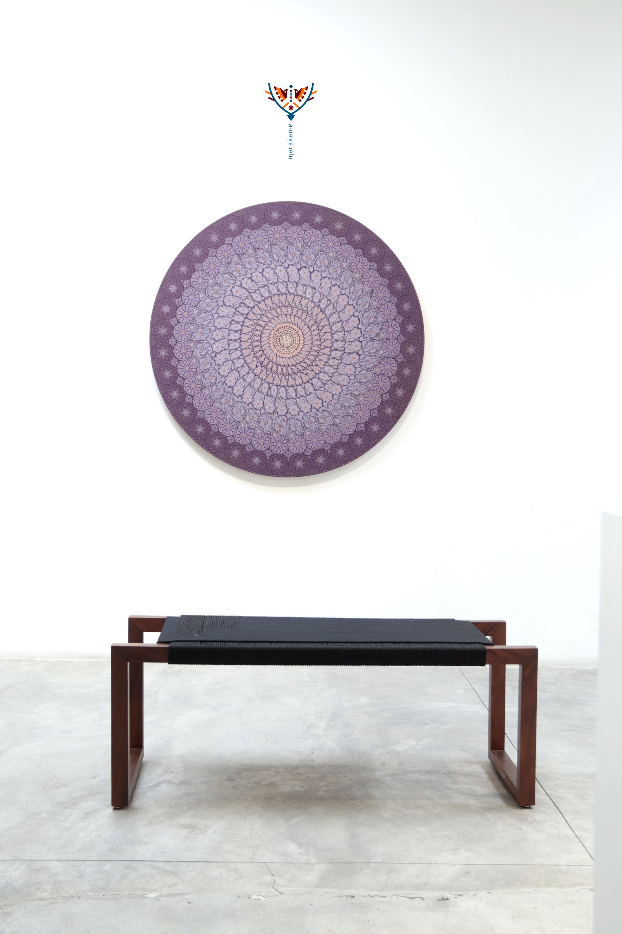 Nierika de Chaquira Circulo Huichol - Peyote Flechado: Nierika de la Visión Ancestral - 120 cm.
