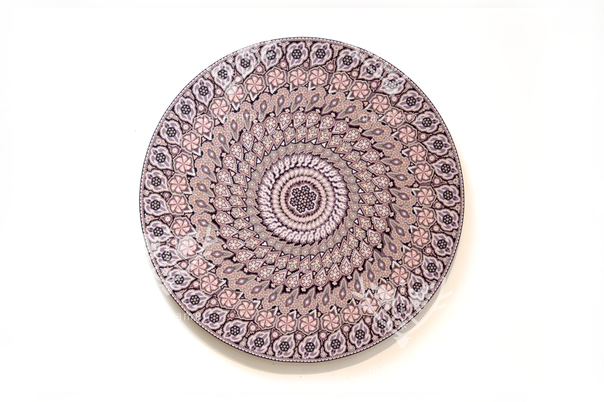 Nierika de Chaquira Círculo Huichol - Flor floreando - Tuutú - 80 cm. 31.4 in.