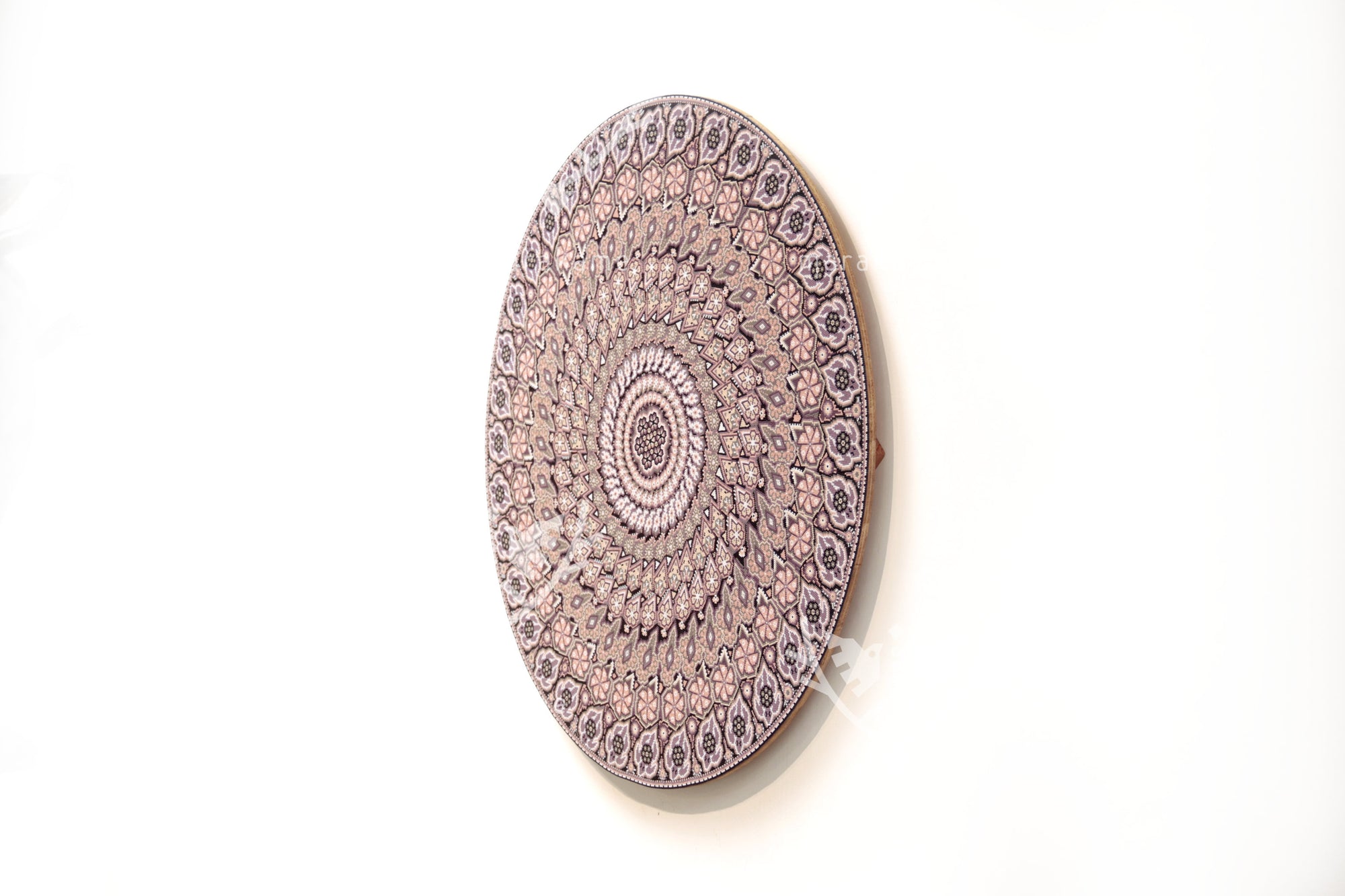 Nierika de Chaquira Círculo Huichol - Flor floreando - Tuutú - 80 cm. 31.4 in.