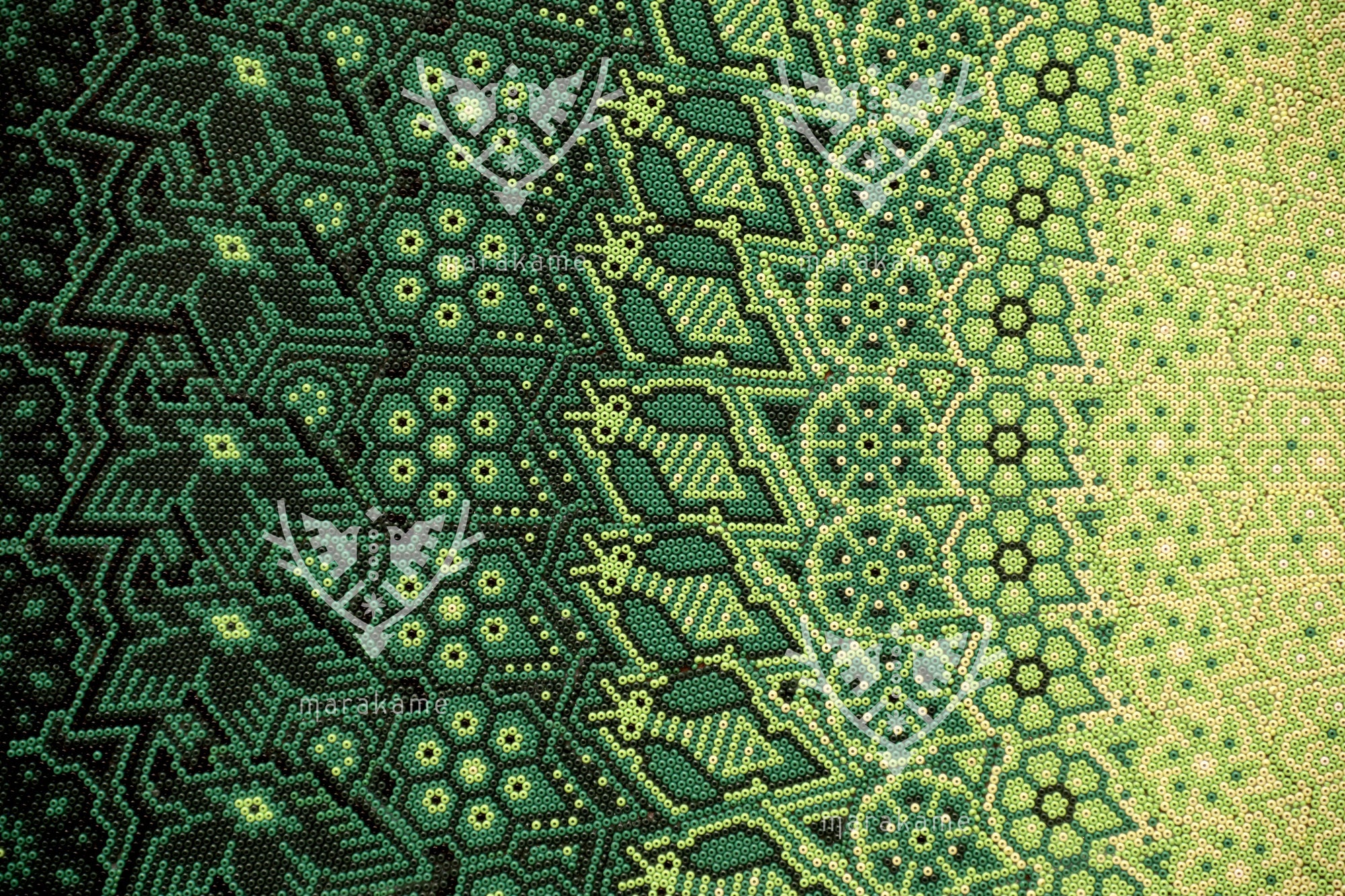 Nierika de Chaquira Circulo Huichol - Xuráwe: Memoria del Peregrinaje - 120 cm.