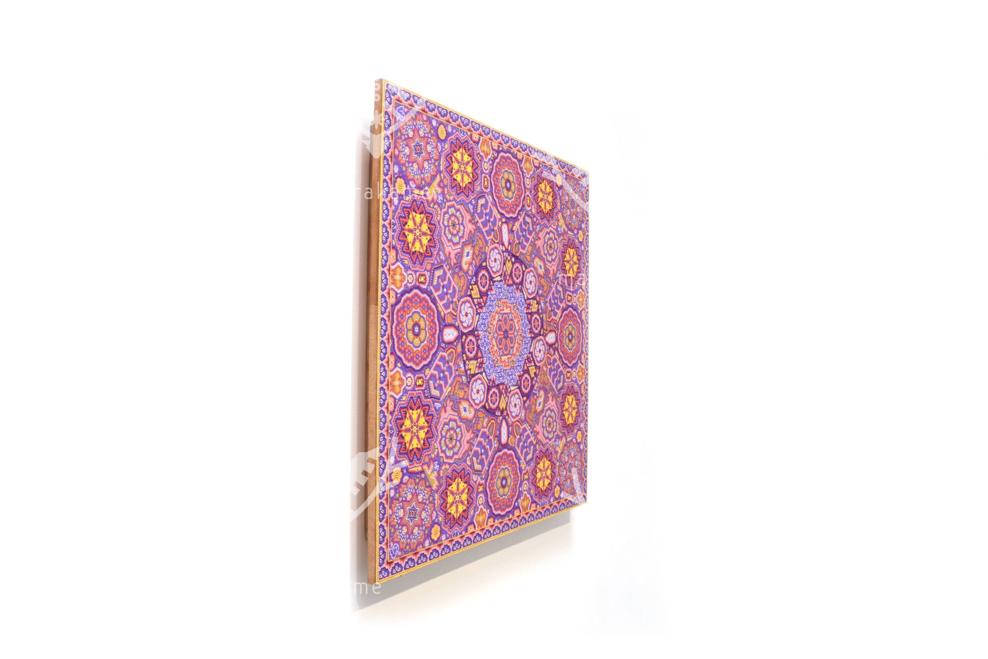 Nierika de Chaquira Cuadro Huichol - Tatei Yurienaka - 80 x 80 cm.