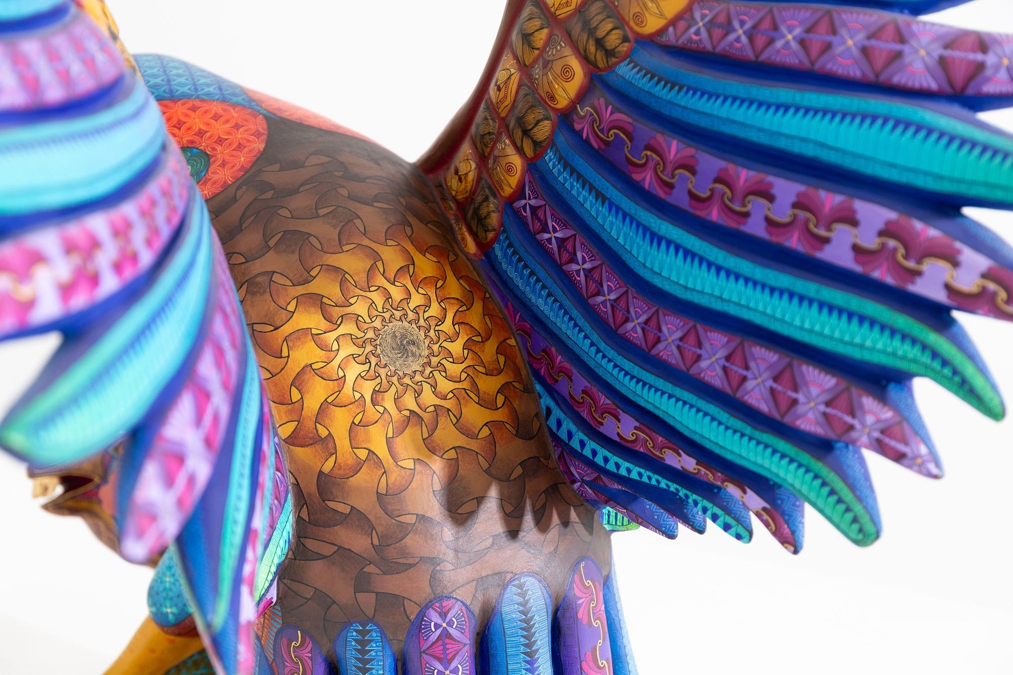 Alebrije - Águila cazadora de conejos - Guuze' - Arte Huichol - Marakame