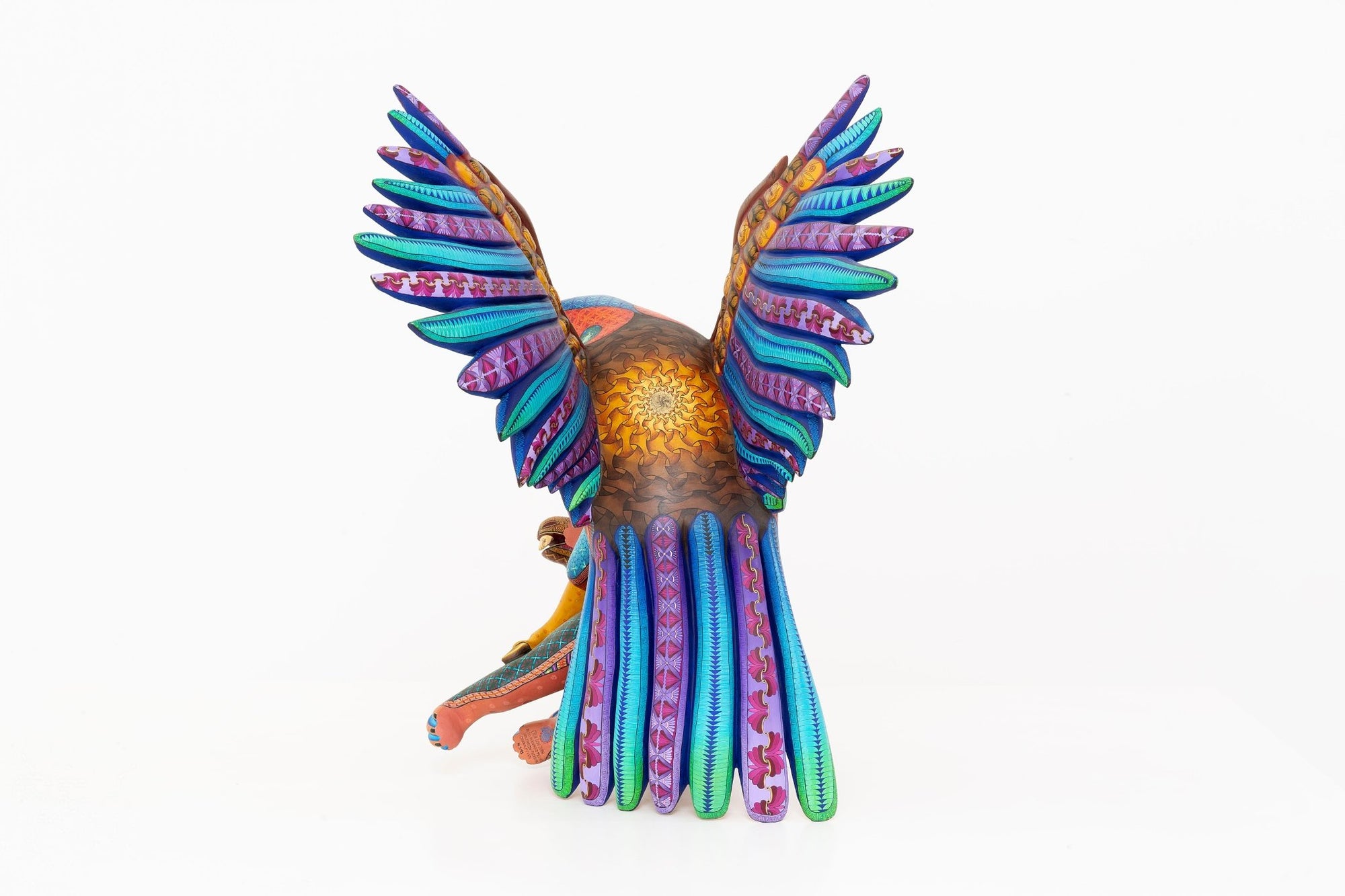 Alebrije - Águila cazadora de conejos - Guuze' - Arte Huichol - Marakame