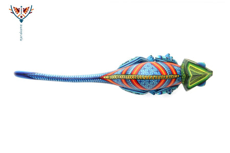 Alebrije - Chameleon Wash' - Art Huichol - Marakame