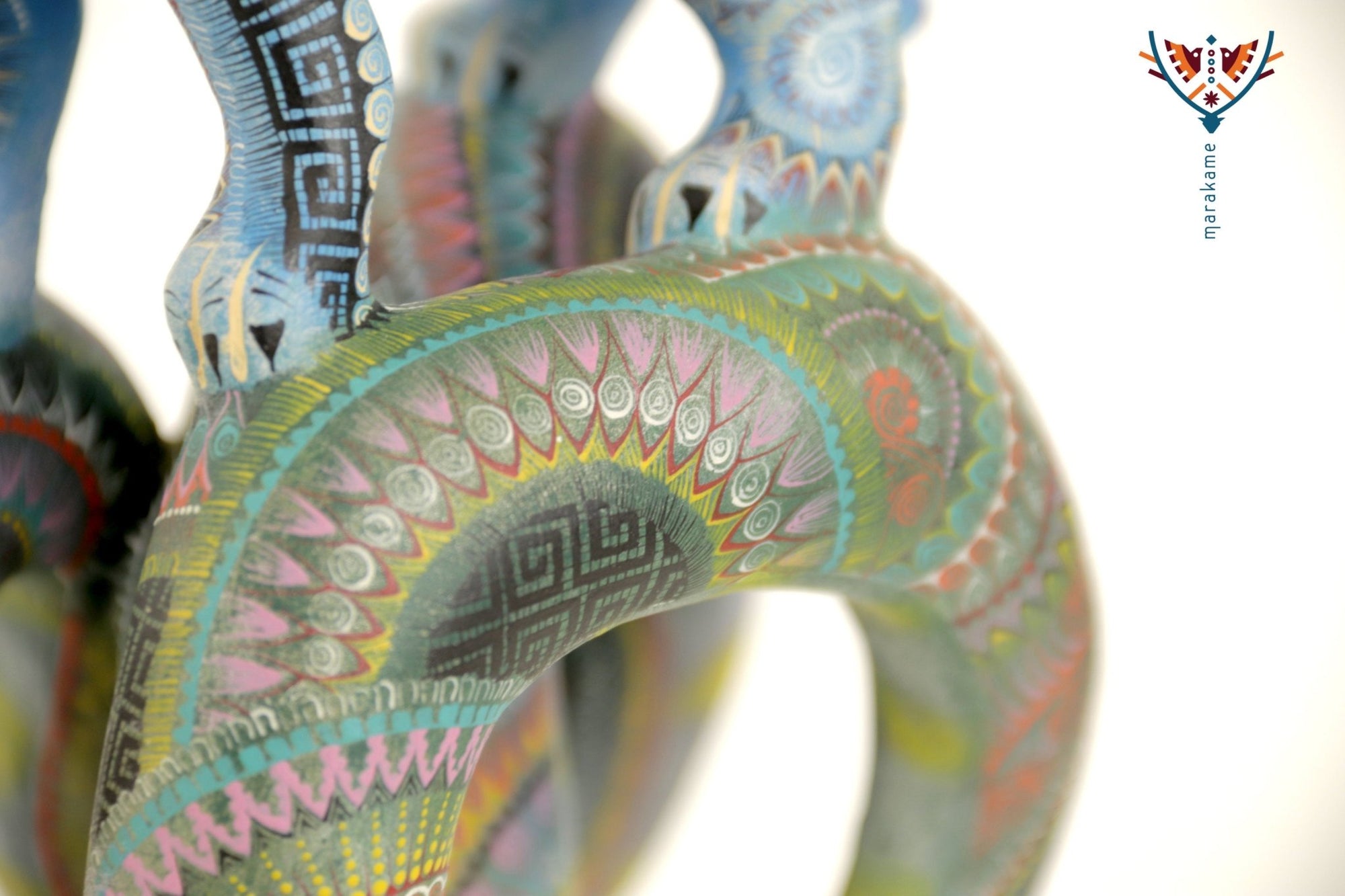 Alebrije - El Lobo y la Serpiente - Arte Marakame