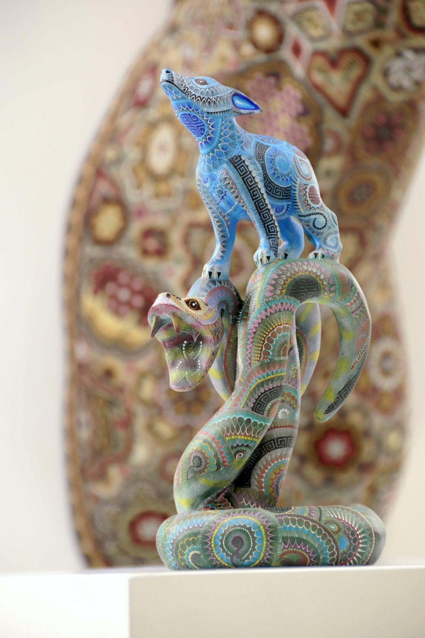 Alebrije - El Lobo y la Serpiente - Arte Marakame