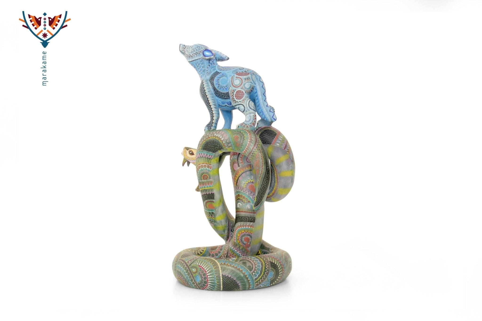 Alebrije - El Lobo y la Serpiente - Arte Marakame