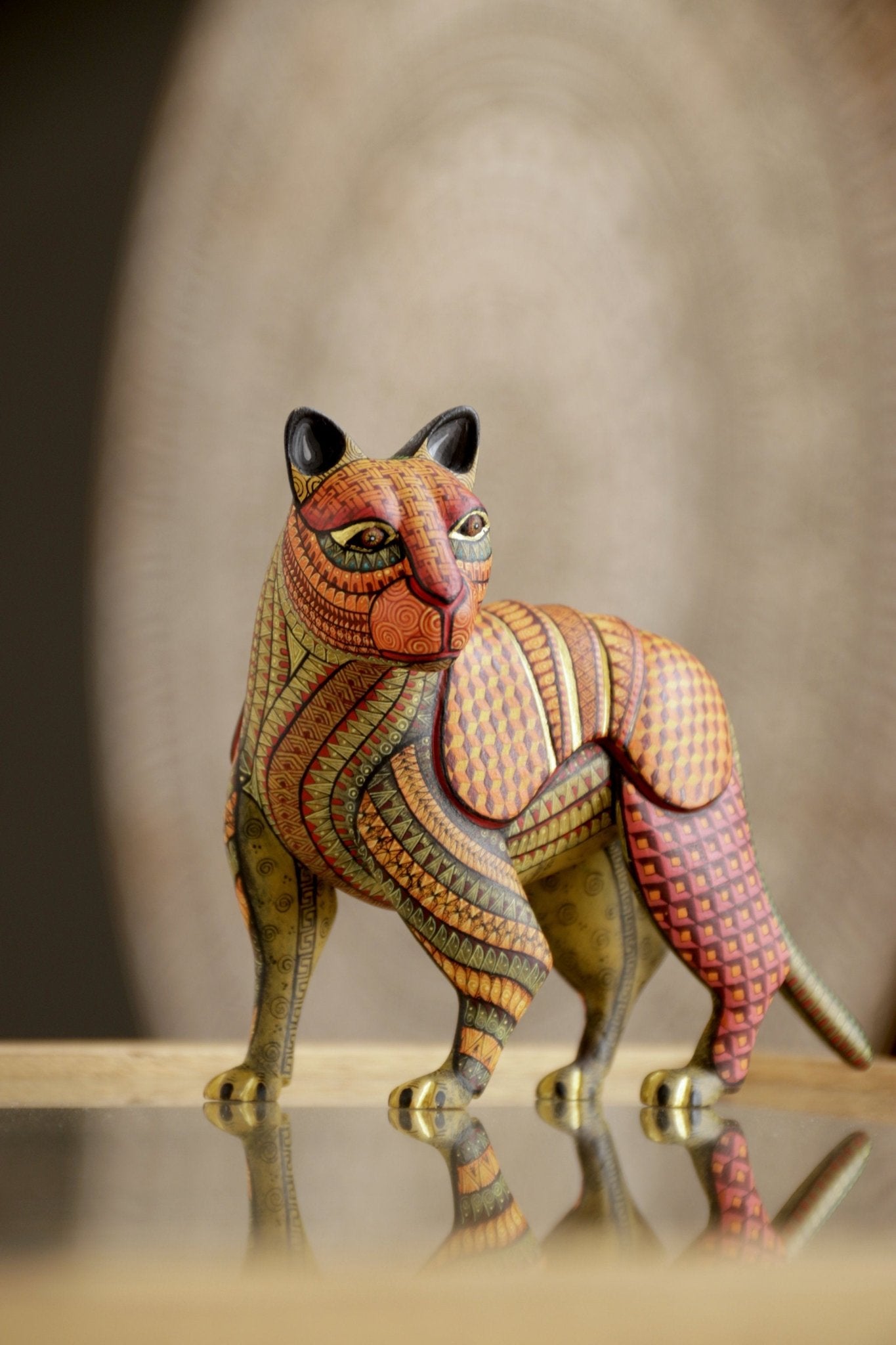Alebrije - Fusión Jaguar Armadillo - Arte Marakame