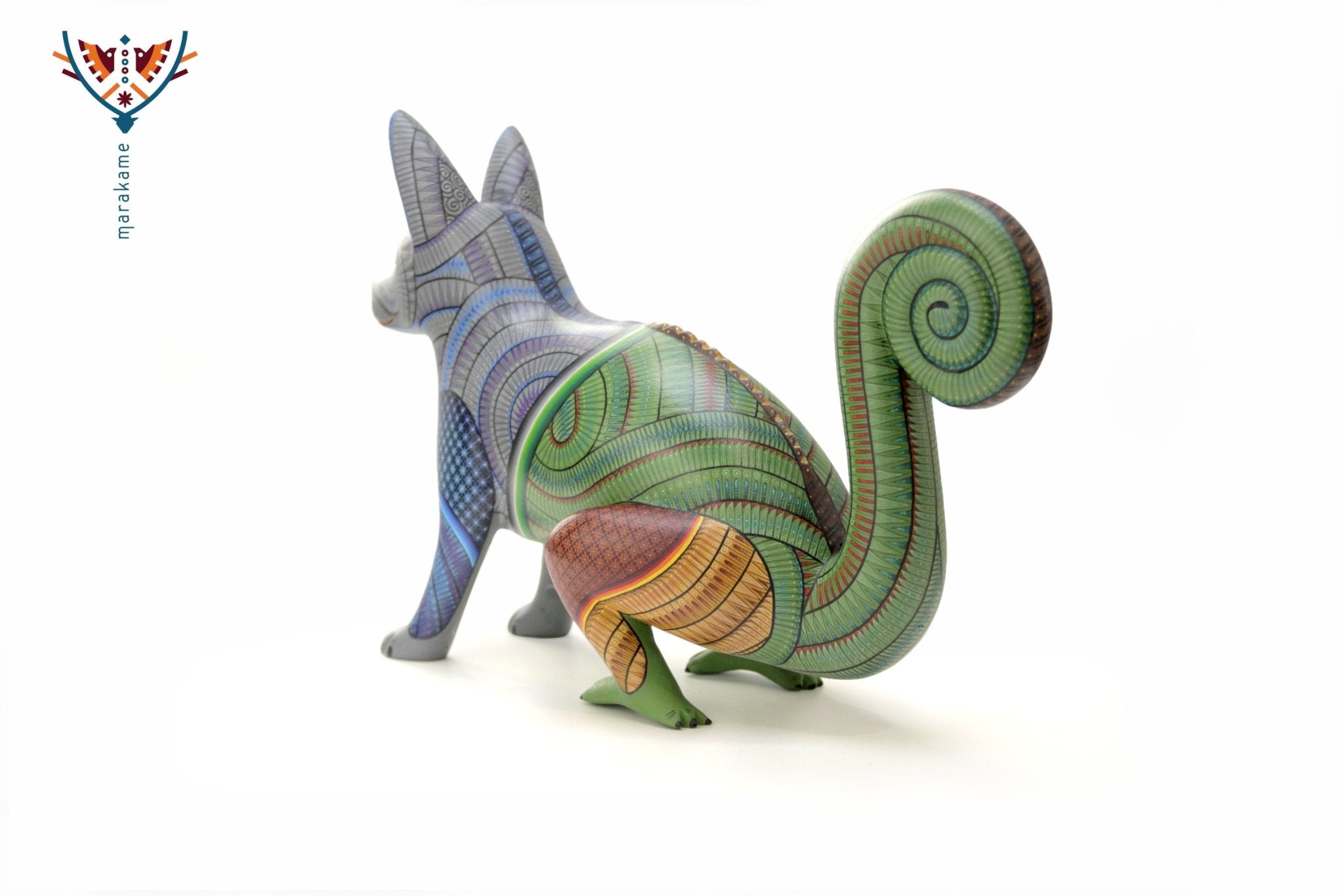 Alebrije - Fusión Perro Camaleón - Arte Marakame