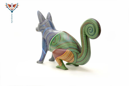 Alebrije - Fusión Perro Camaleón - Arte Marakame