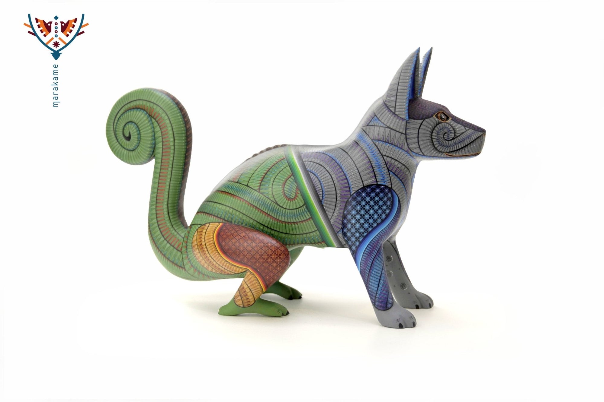 Alebrije - Fusión Perro Camaleón - Arte Marakame