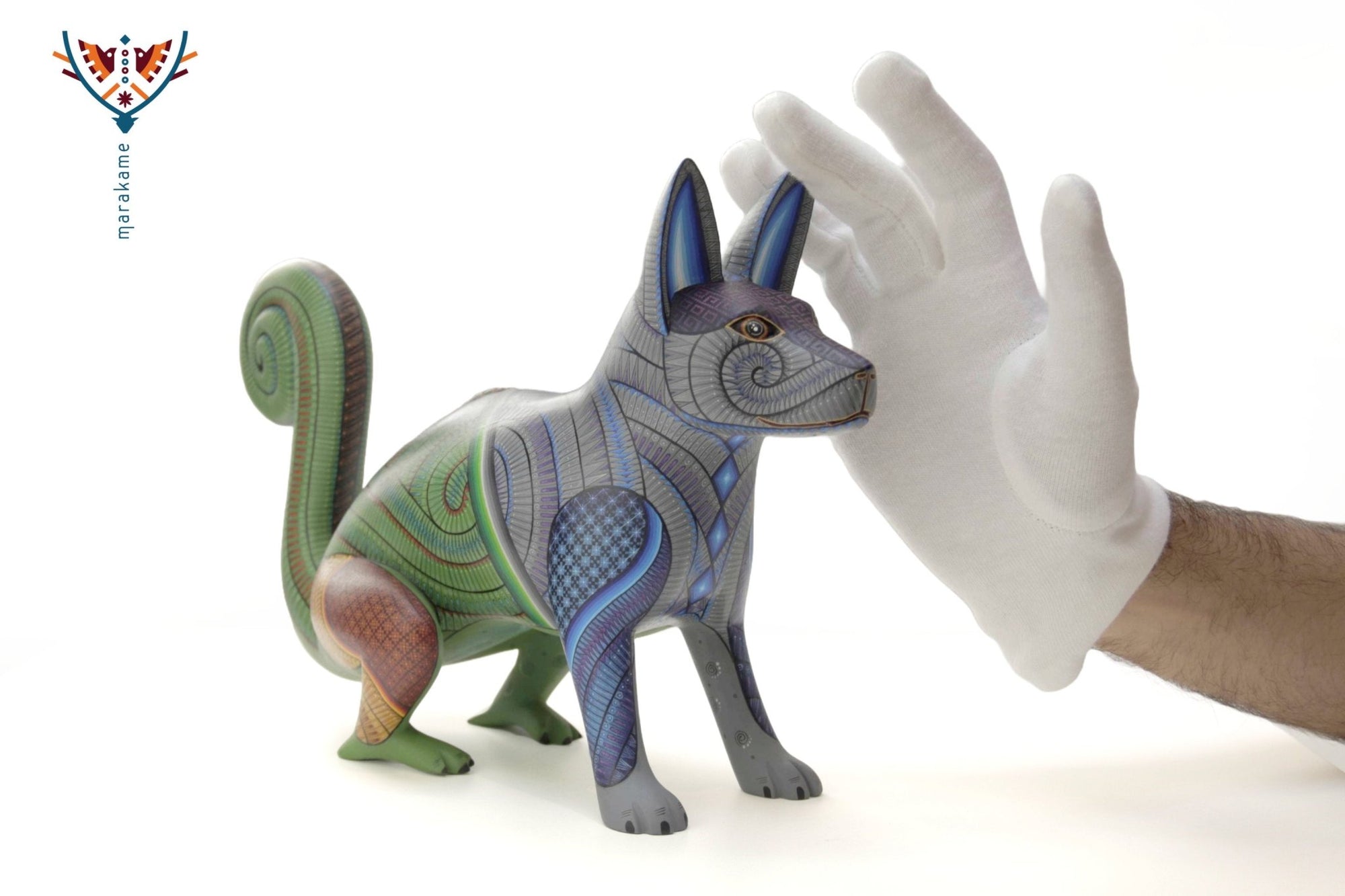 Alebrije - Fusión Perro Camaleón - Arte Marakame