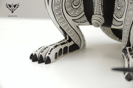 Alebrije - Fusión perro cráneo #2 - Eterno Reposo - Arte Huichol - Marakame