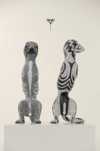 Alebrije - Fusión perro cráneo #2 - Eterno Reposo - Arte Huichol - Marakame