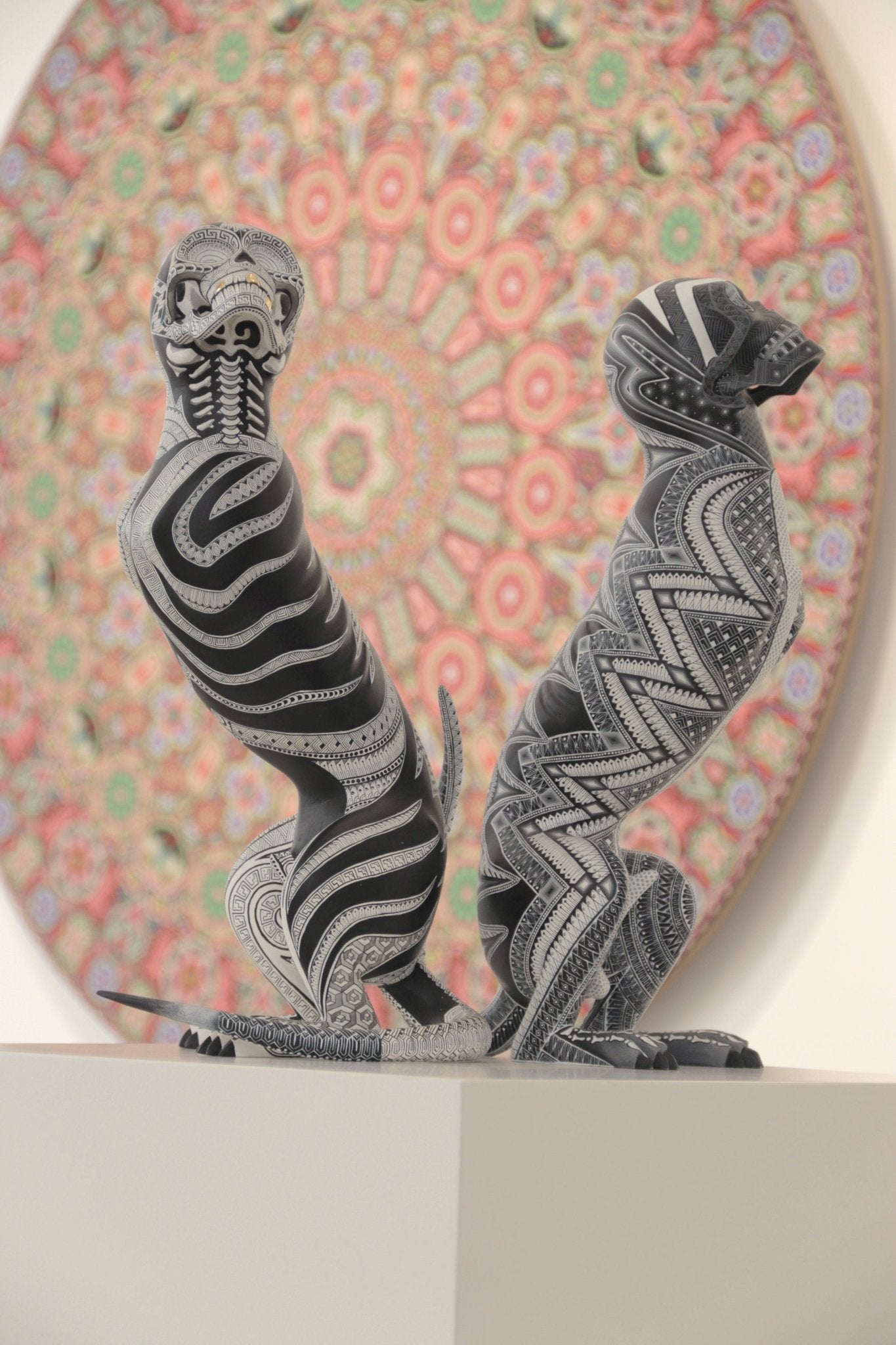 Alebrije - Fusión perro cráneo #2 - Eterno Reposo - Arte Huichol - Marakame