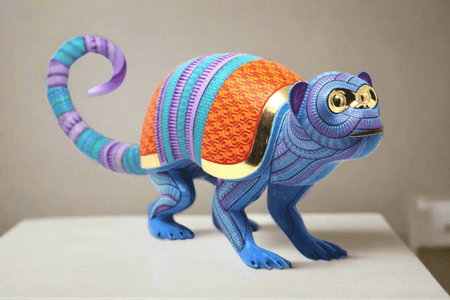Alebrije - Armadillo Ape Fusion - Huichol-Kunst - Marakame