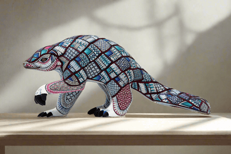 Alebrije - Baby Pangolin - Huichol Art - Marakame