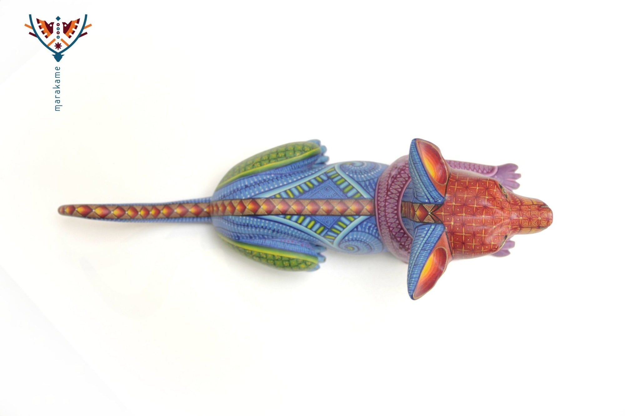 Alebrije - Perro acostado - Arte Huichol - Marakame