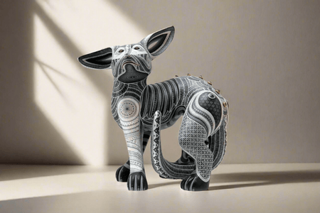 Hund Alebrije – Biní xcustiá – Huichol-Kunst – Marakame