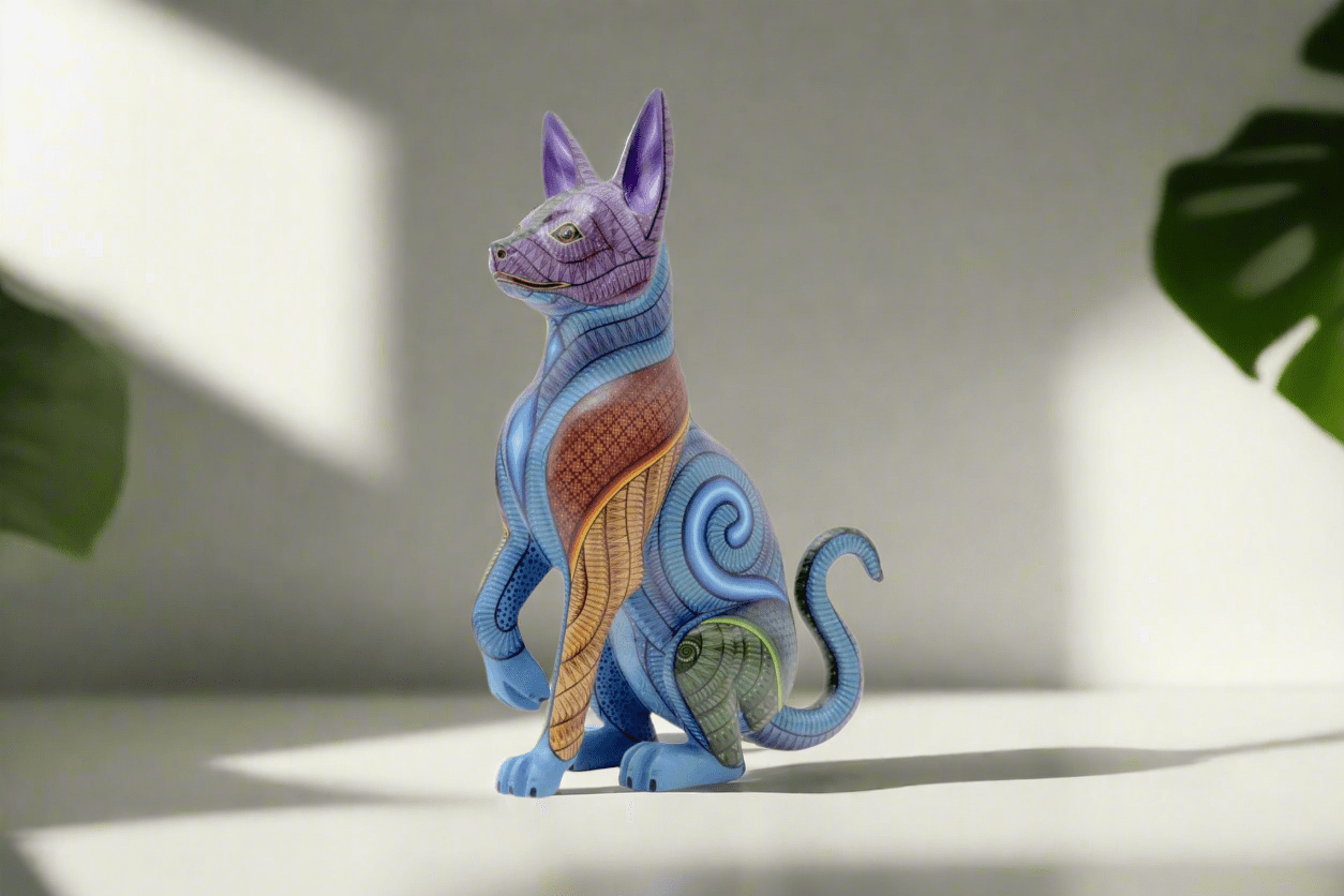 Alebrije - Perro de cacería - Arte Huichol - Marakame