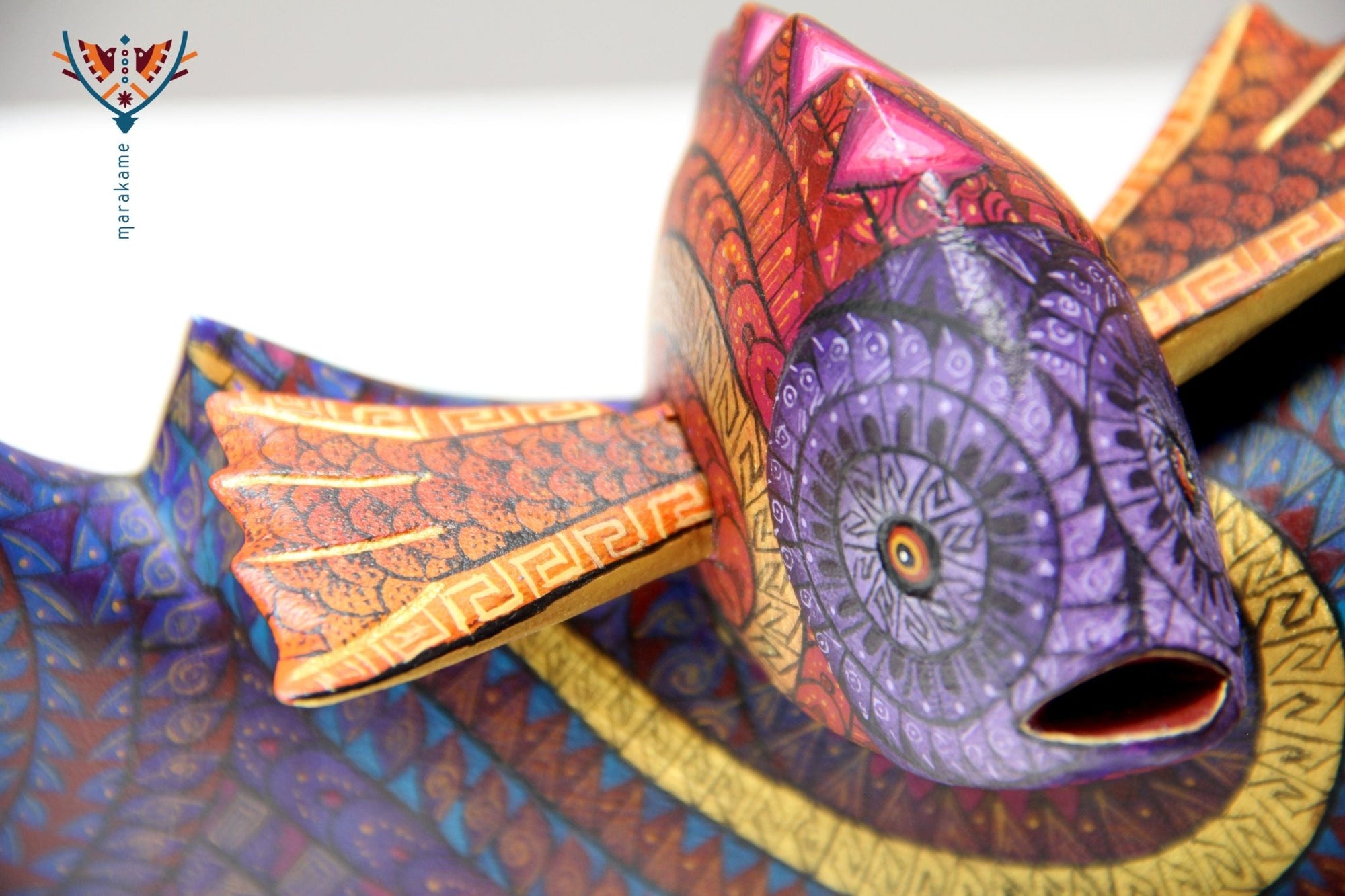 Alebrije - Pez con cría - Arte Huichol - Marakame