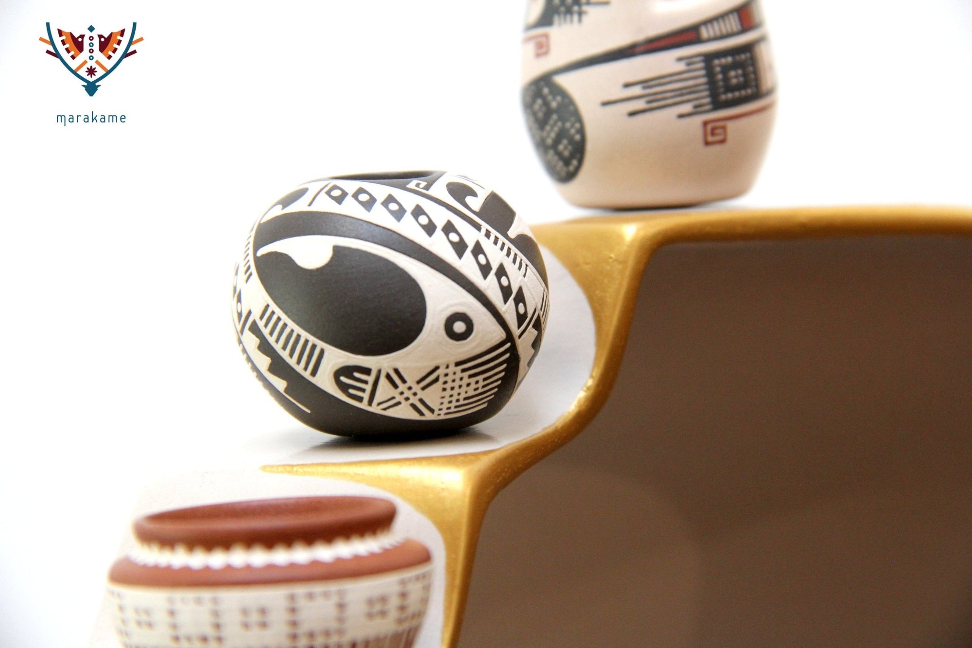 Mata Ortiz Ceramics - Ceramics with Miniatures - Huichol Art - Marakame