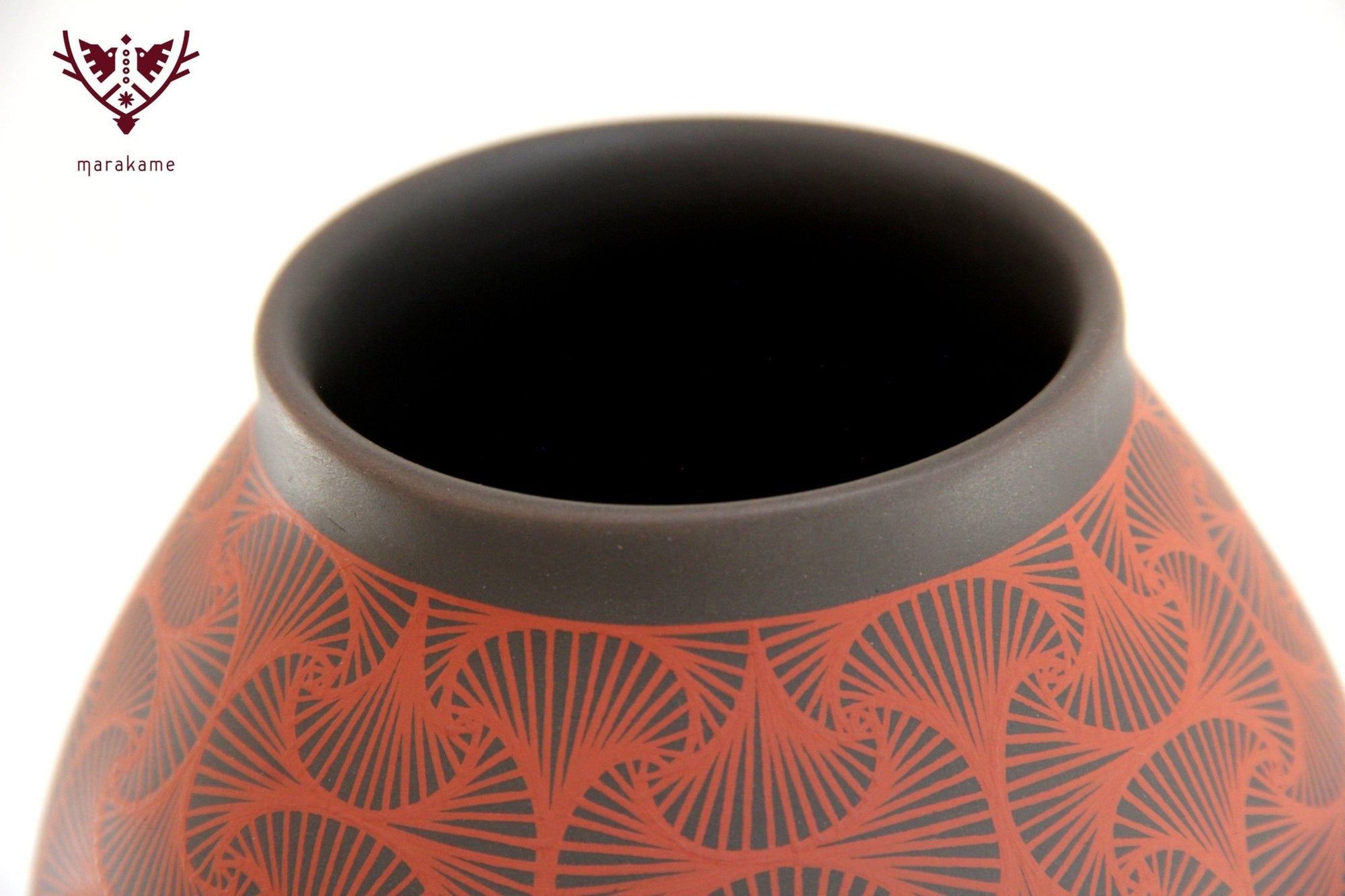 Mata Ortiz Keramik – Mittleres Fächerstück – Huichol Art – Marakame