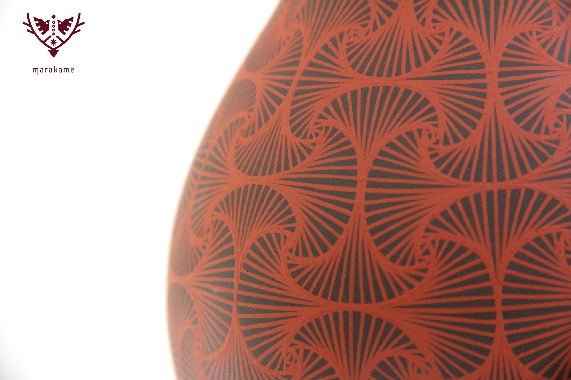 Mata Ortiz Ceramics - Pièce d'éventail moyenne - Art Huichol - Marakame