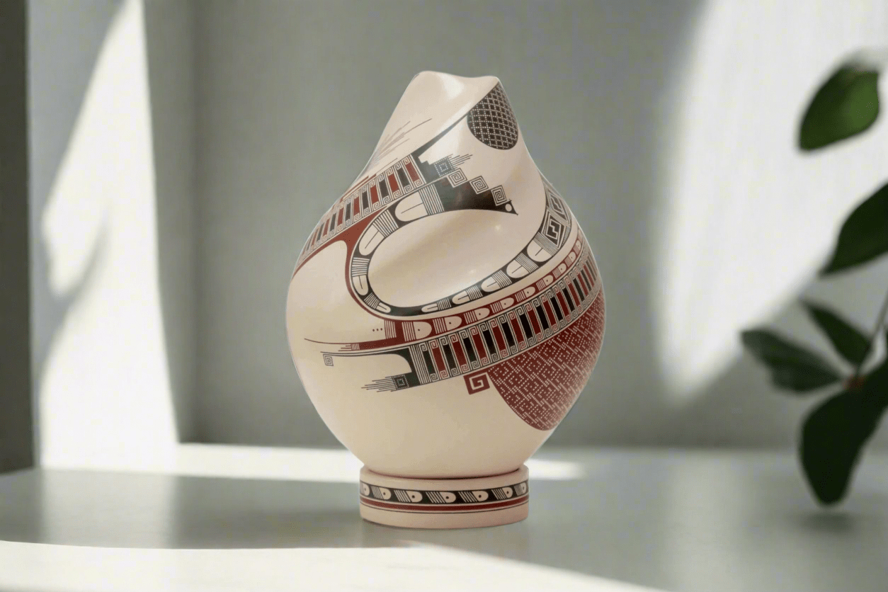 Cerámica de Mata Ortiz - Remolino - Arte Huichol - Marakame