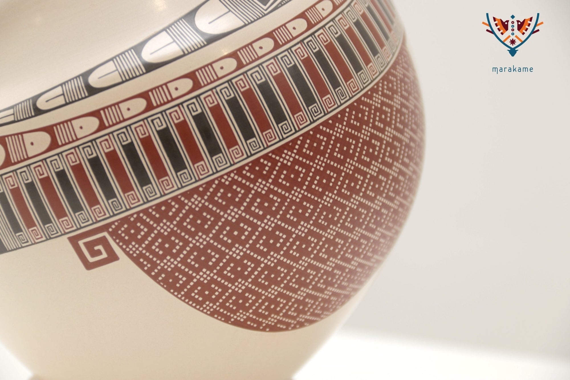 Cerámica de Mata Ortiz - Remolino - Arte Huichol - Marakame