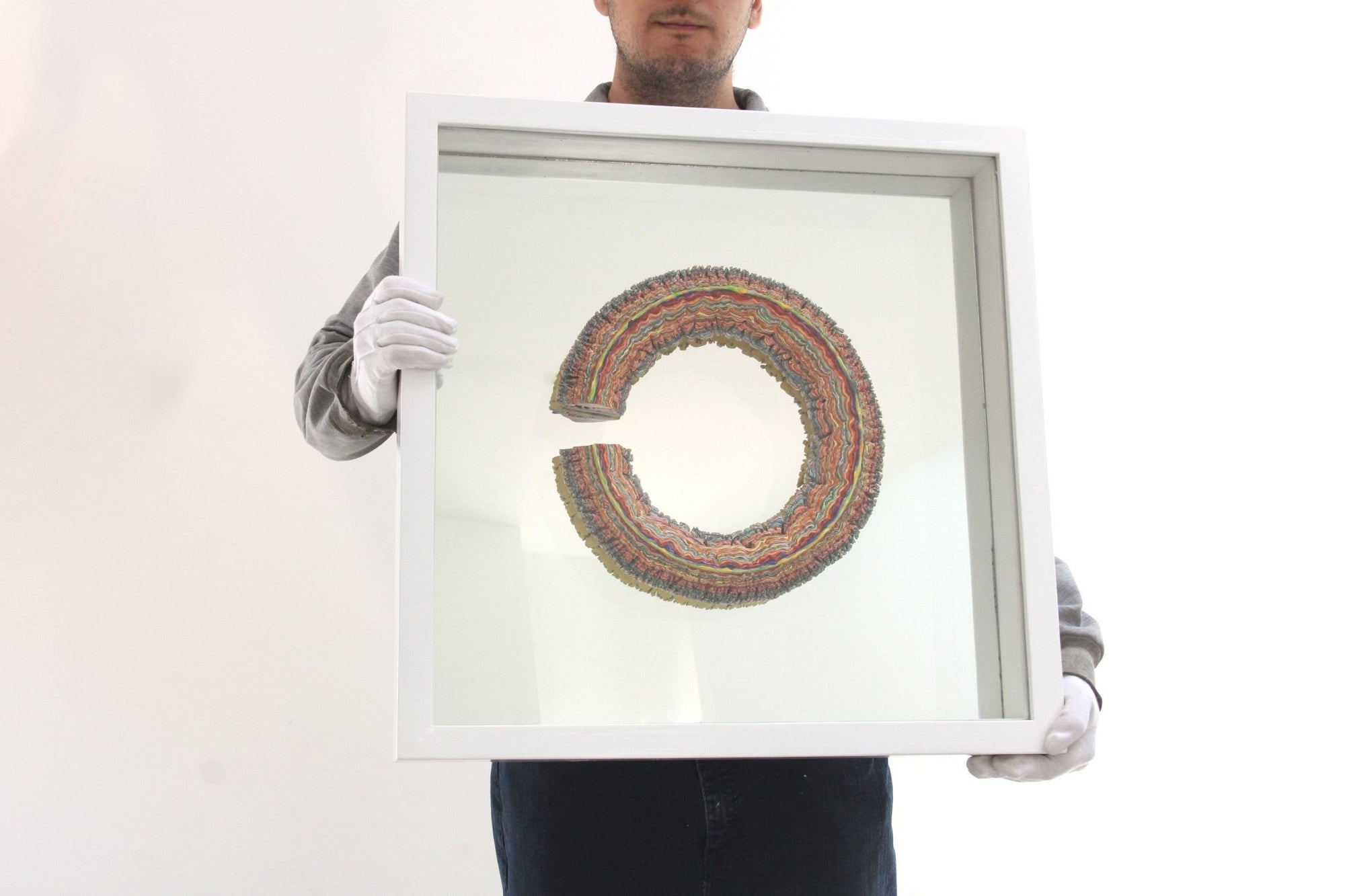 Círculo de tiempo I - Arte Huichol - Marakame