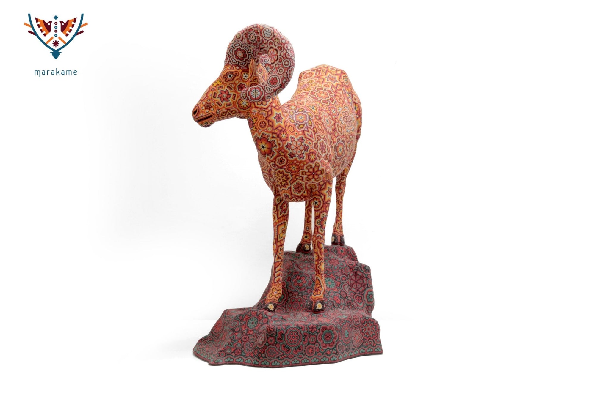 Sculpture - Kaka+yari +wiyame - Guardian of the mountain - Wixárika Bighorn Sheep - Marakame Art