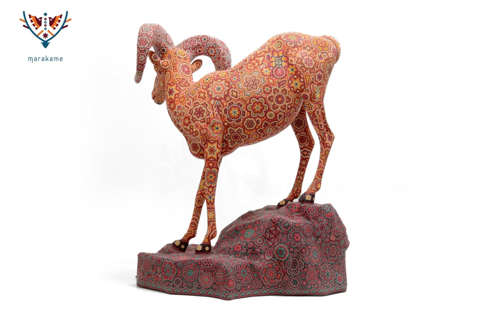 Sculpture - Kaka+yari +wiyame - Guardian of the mountain - Wixárika Bighorn Sheep - Marakame Art