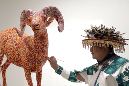 Sculpture - Kaka+yari +wiyame - Guardian of the mountain - Wixárika Bighorn Sheep - Marakame Art
