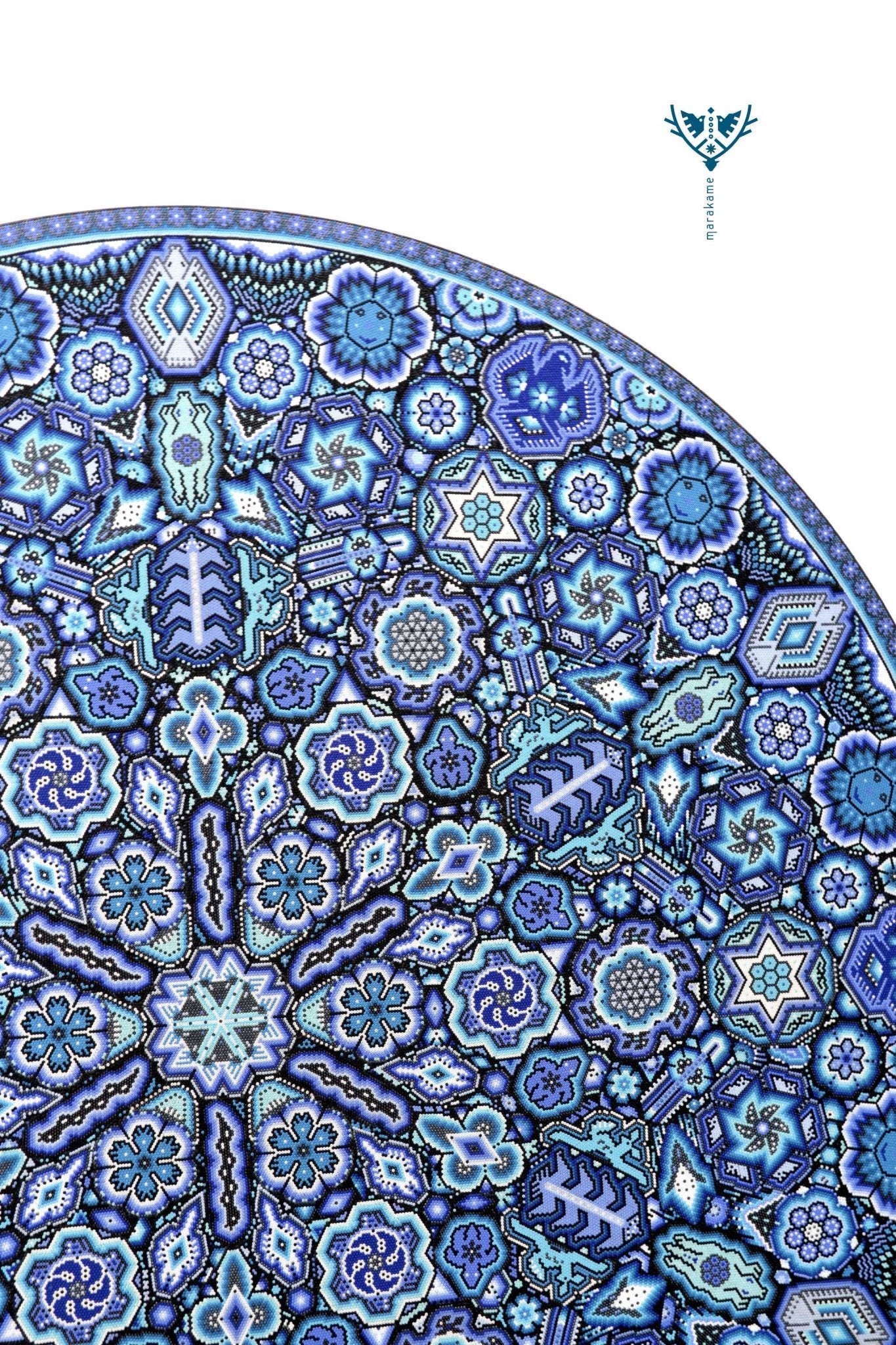 Nierika de Chaquira Huichol Circle - Ewi raie - 120 cm. - Huichol Art - Marakame
