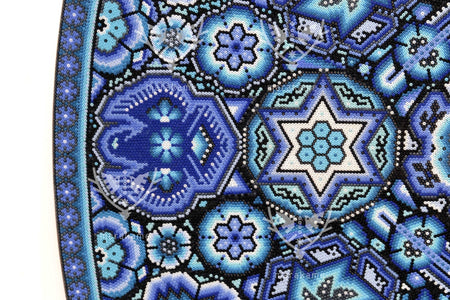 Nierika de Chaquira Huichol Circle - Ewi raie - 120 cm. - Huichol Art - Marakame